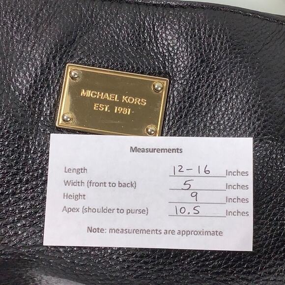 Michael Kors Delaney Gold hardware & Chain Link Studded shoulder bag w dust bag - Picture 16 of 16